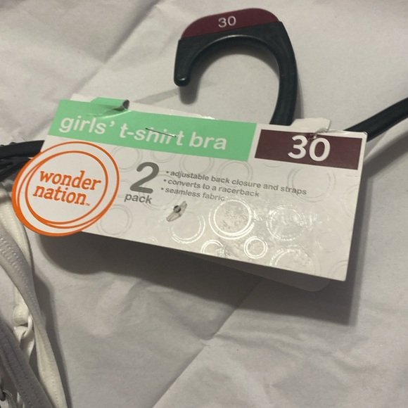 Wonder Nation girls bralette, t-shirt & sports bras; size: 28,30. You get 5 bras - Picture 4 of 5